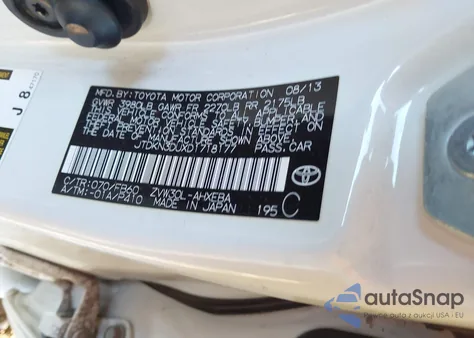 2013 Toyota Prius Two z USA, uszkodzony, nr VIN JTDKN3DUXD1718177